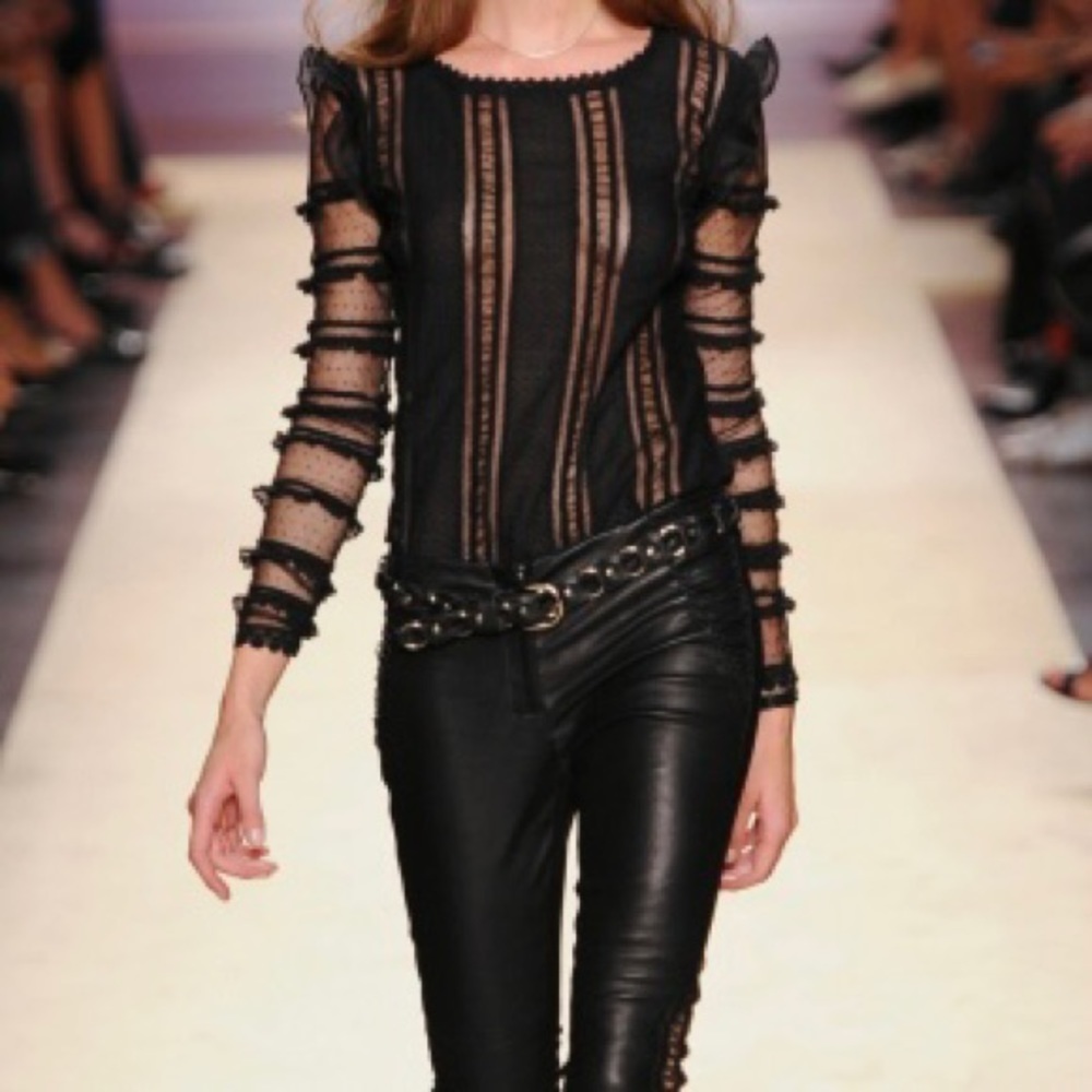 ISABEL MARANT Quena Plumeti Embroidered Long Sleeve Blouse, Black - Picture 10 of 10